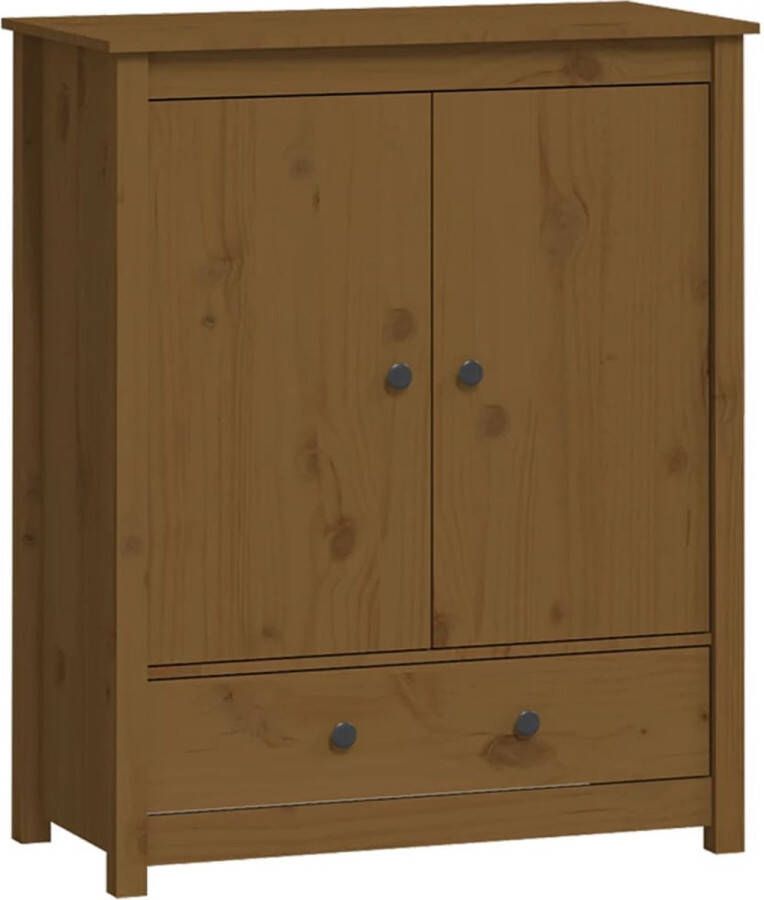 VidaXL -Hoge-kast-83x41 5x100-cm-massief-grenenhout-honingbruin