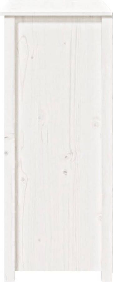 VidaXL -Hoge-kast-83x41 5x100-cm-massief-grenenhout-wit - Foto 3