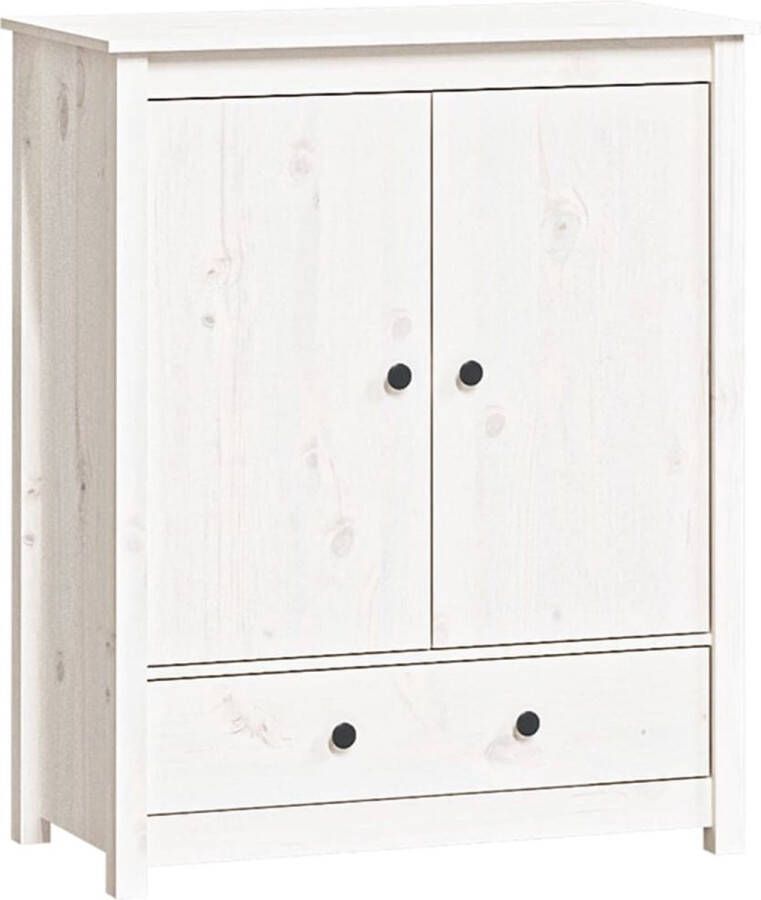 VidaXL -Hoge-kast-83x41 5x100-cm-massief-grenenhout-wit