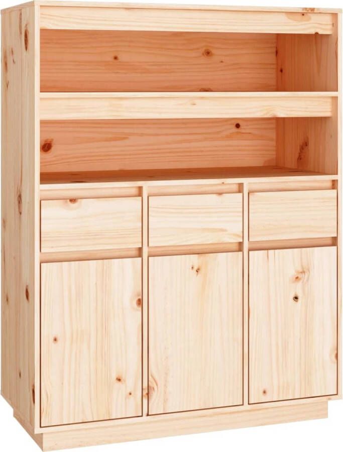 VidaXL -Hoge-kast-89x40x116 5-cm-massief-grenenhout - Foto 2