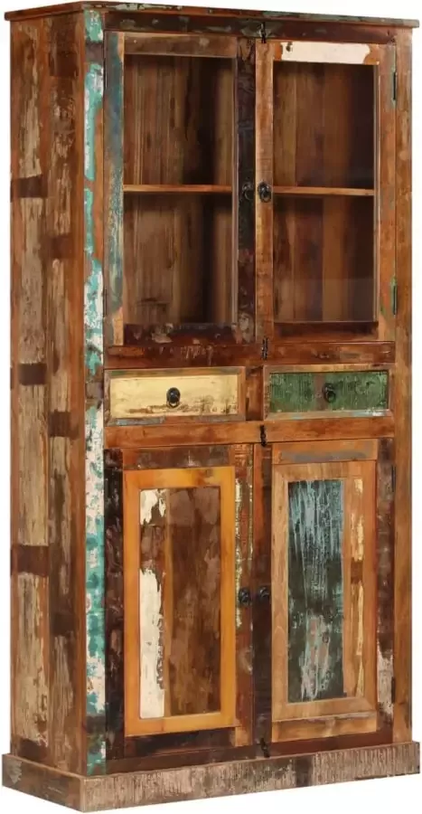 VidaXL Hoge kast 95x39x185 cm gerecycled hout