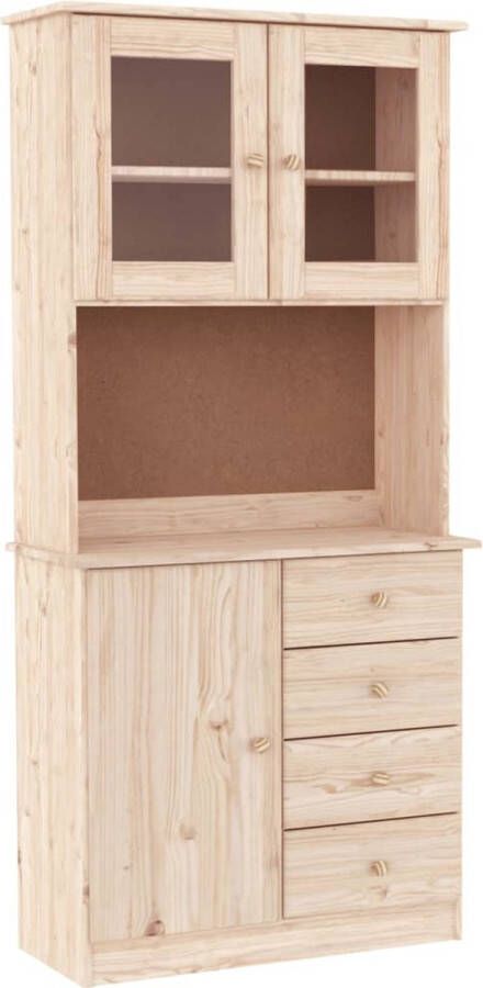 VidaXL -Hoge-kast-ALTA-77x35x165-cm-massief-grenenhout - Foto 2