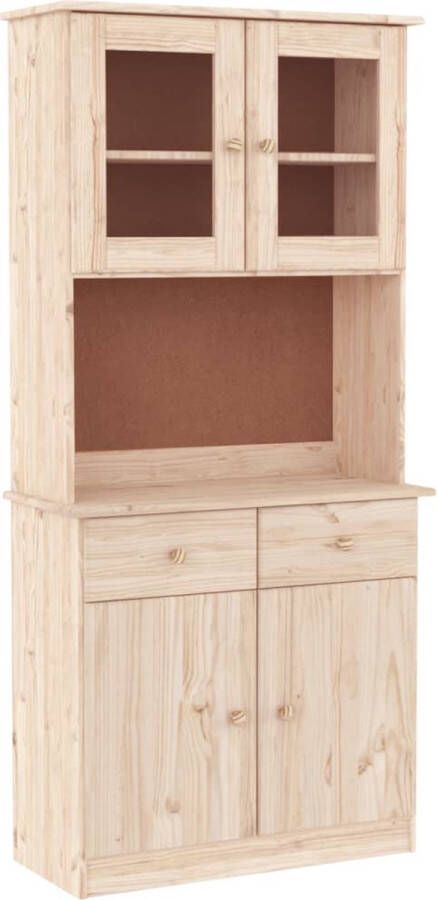 VidaXL -Hoge-kast-ALTA-77x35x165-cm-massief-grenenhout - Foto 3