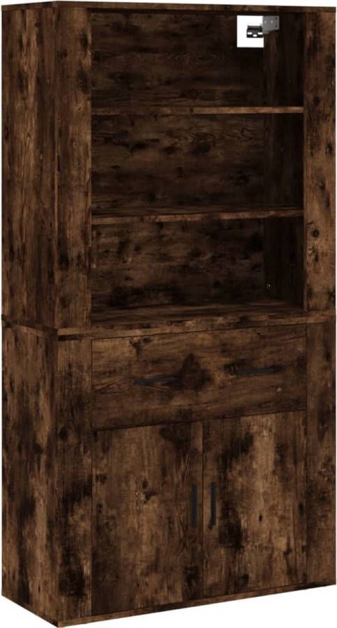 VidaXL -Hoge-kast-bewerkt-hout-gerookt-eikenkleurig - Foto 11