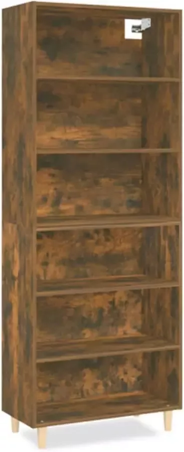 VidaXL Hoge kast bewerkt hout gerookt eikenkleurig - Foto 2