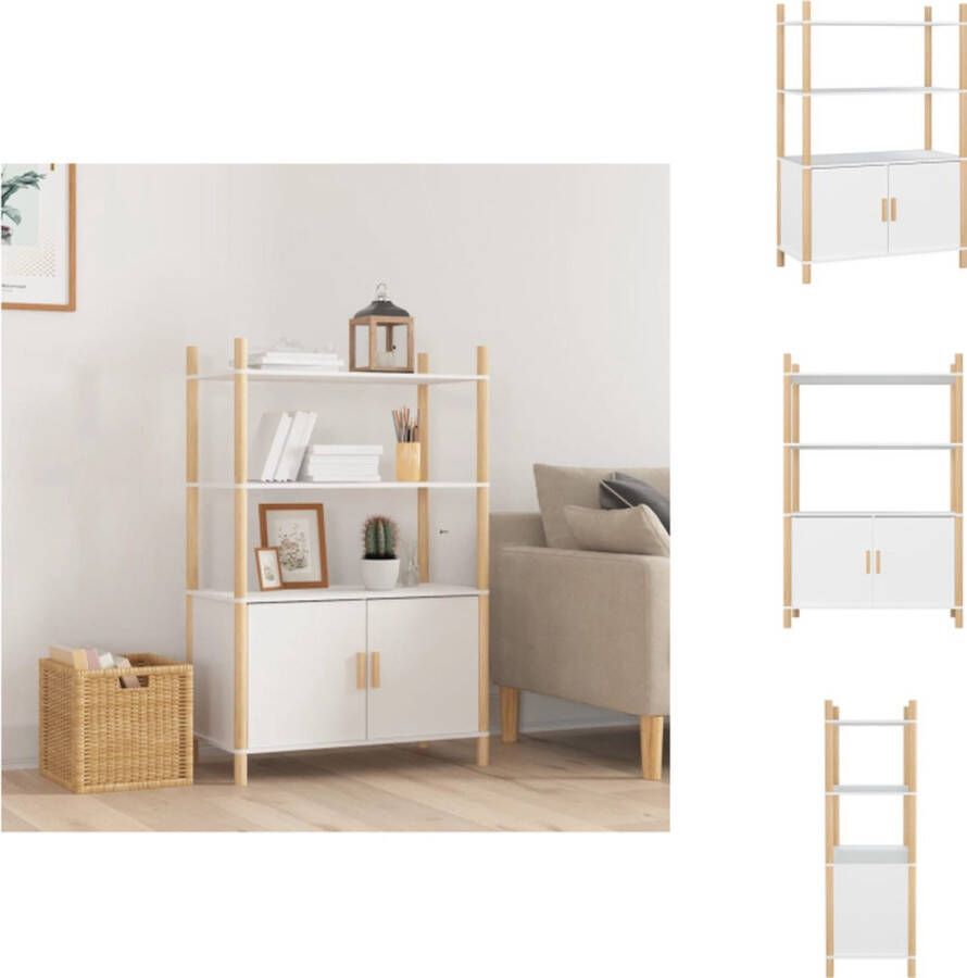 VidaXL Hoge kast Decoratieve opbergruimte 80x40x121 cm Duurzaam houten materiaal Keukenkast