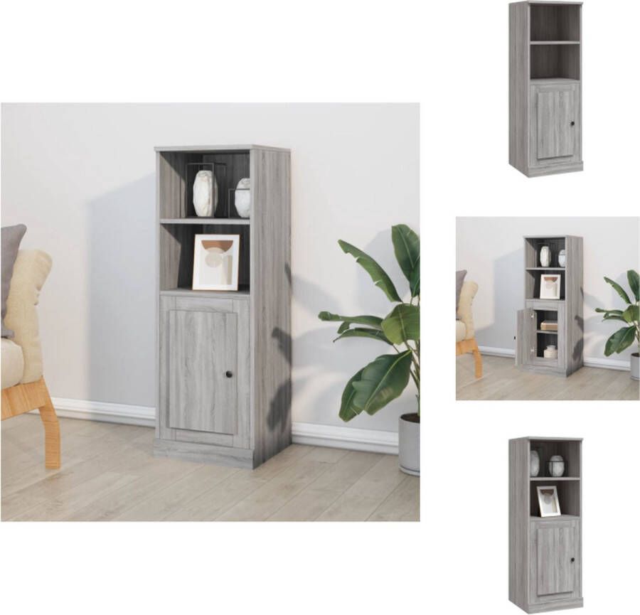 VidaXL Hoge Kast Hoge Kasten Kast Opbergkast Hoge kast 36x35 5x103 5 cm bewerkt hout grijs sonoma eikenkleur - Foto 2