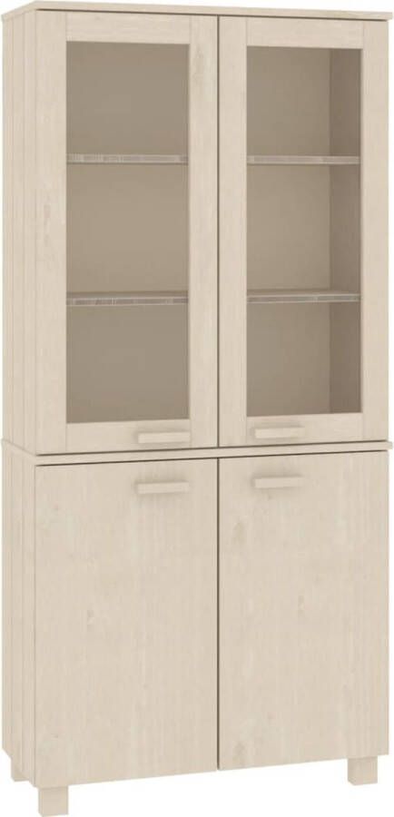 VidaXL -Hoge-kast-HAMAR-massief-grenenhout-honingbruin - Foto 2