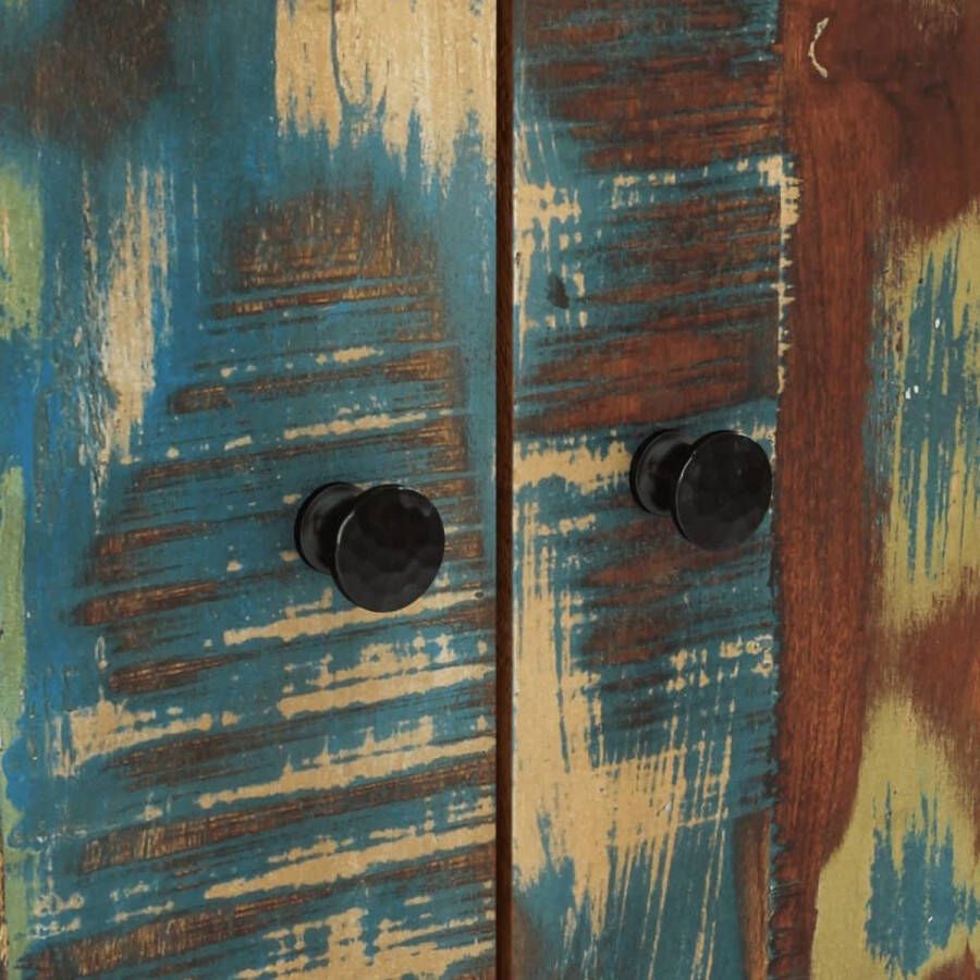 VidaXL -Hoge-kast-met-lade-60x33x100-cm-gerecycled-hout-en-ijzer - Foto 2