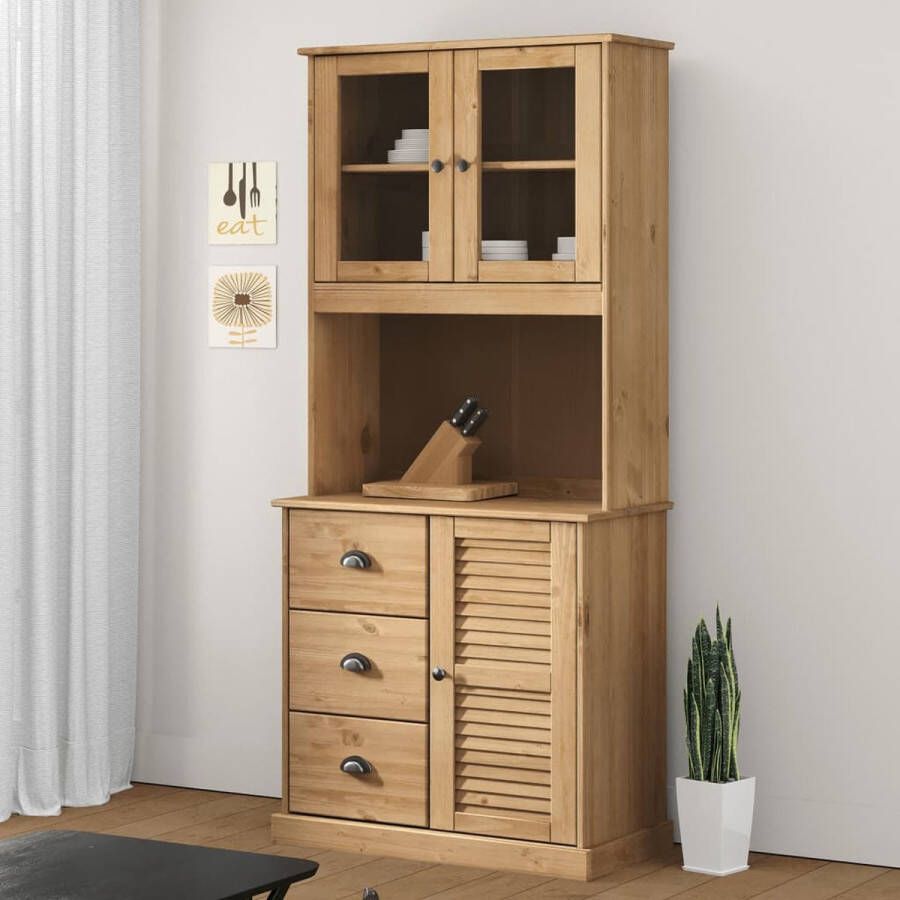 VidaXL -Hoge-kast-VIGO-78x40x175-cm-massief-grenenhout - Foto 3