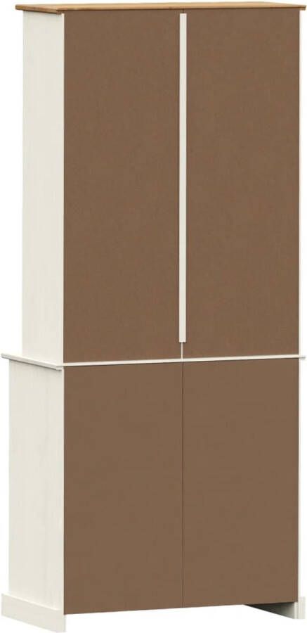 VidaXL -Hoge-kast-VIGO-78x40x175-cm-massief-grenenhout-wit - Foto 3