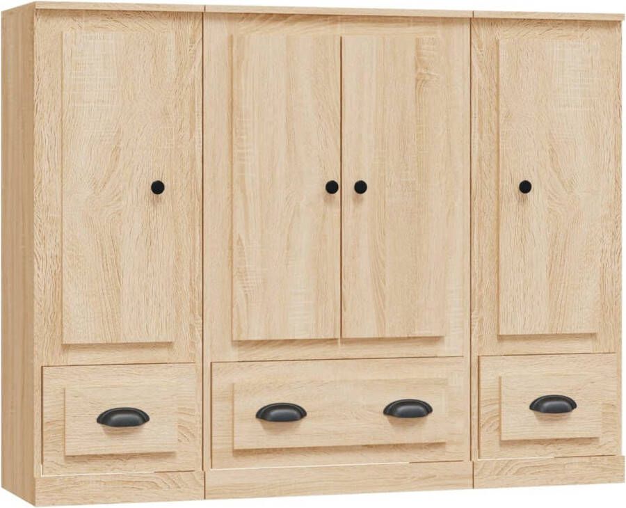 VidaXL -Hoge-kasten-3-st-bewerkt-hout-sonoma-eikenkleurig - Foto 7