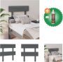 VidaXL Hoofdbord 103-5x3x81 cm massief grenenhout grijs Bedonderdeel Inclusief Houtreiniger en verfrisser - Thumbnail 2