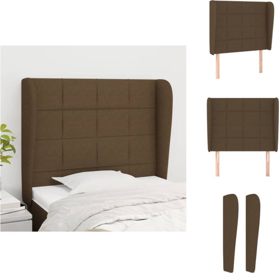 The Living Store Hoofdeind Donkerbruin 103 x 23 x 118 128 cm Klassiek ontwerp Duurzaam materiaal Hoofd Bord Hoofdbord Beddecoratie Klassiek Design Bruine Meubels - Foto 6