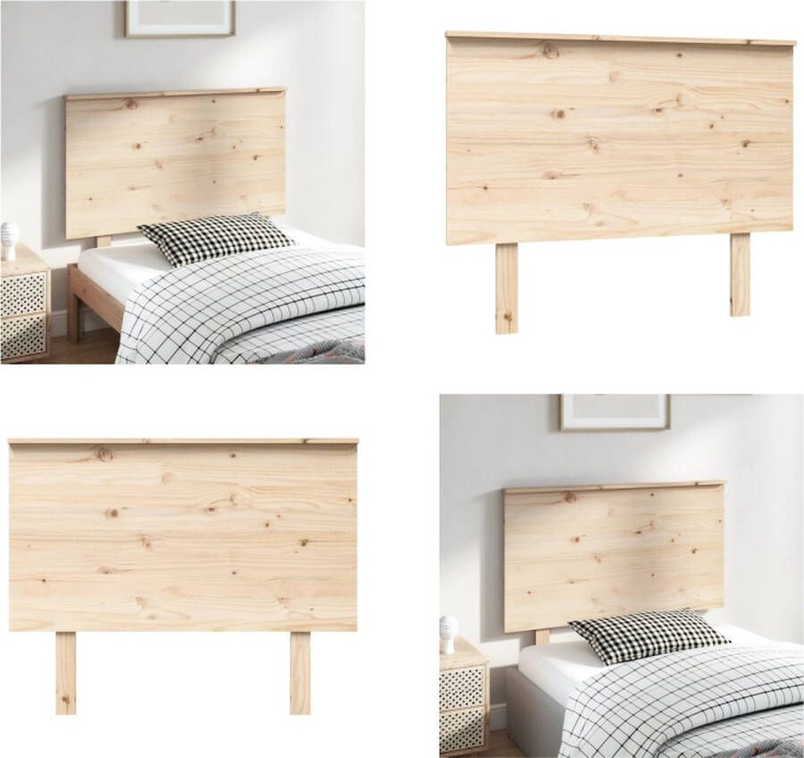 VidaXL Hoofdbord 104x6x82-5 cm massief grenenhout Hoofdbord Hoofdborden Hoofdeinde Houten Hoofdbord - Foto 2