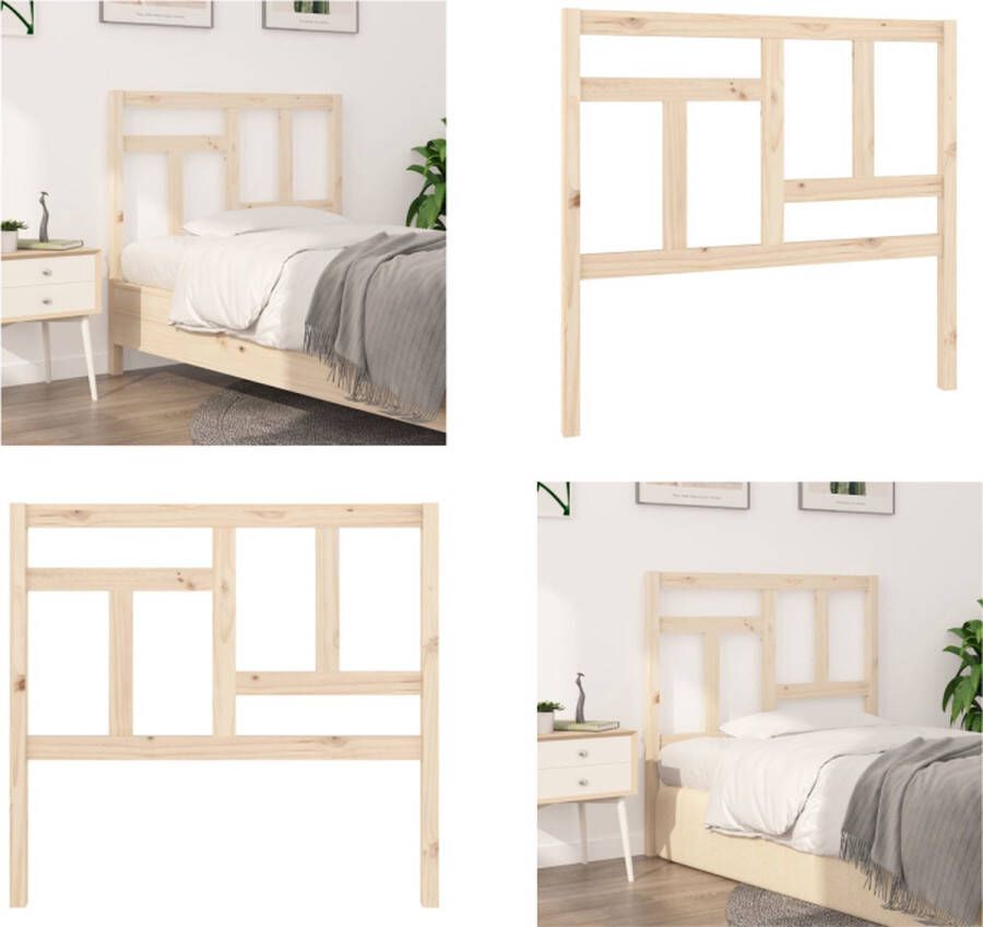 VidaXL Hoofdbord 105-5x4x100 cm massief grenenhout Hoofdbord Hoofdborden Hoofdeinde Houten Hoofdbord