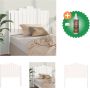 VidaXL Hoofdbord 106x4x110 cm massief grenenhout wit Bedonderdeel Inclusief Houtreiniger en verfrisser - Thumbnail 1