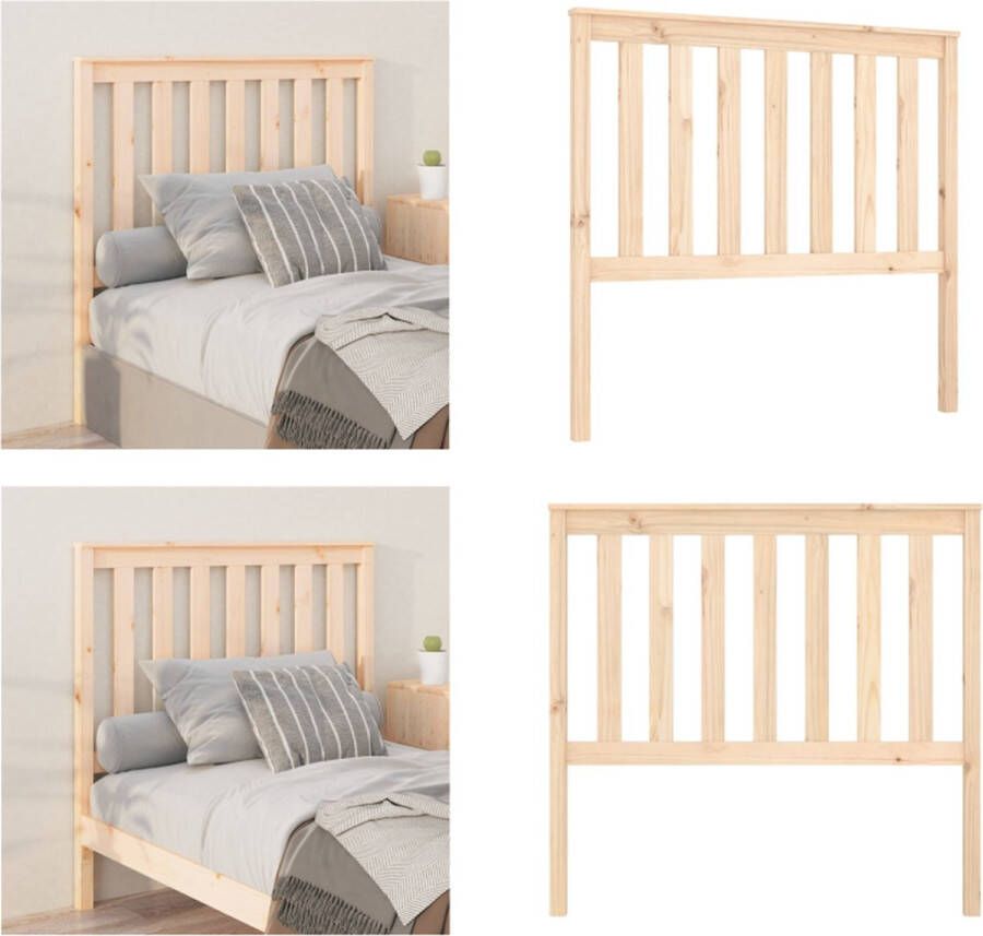 VidaXL Hoofdbord 106x6x101 cm massief grenenhout Hoofdbord Hoofdborden Hoofdeinde Houten Hoofdbord