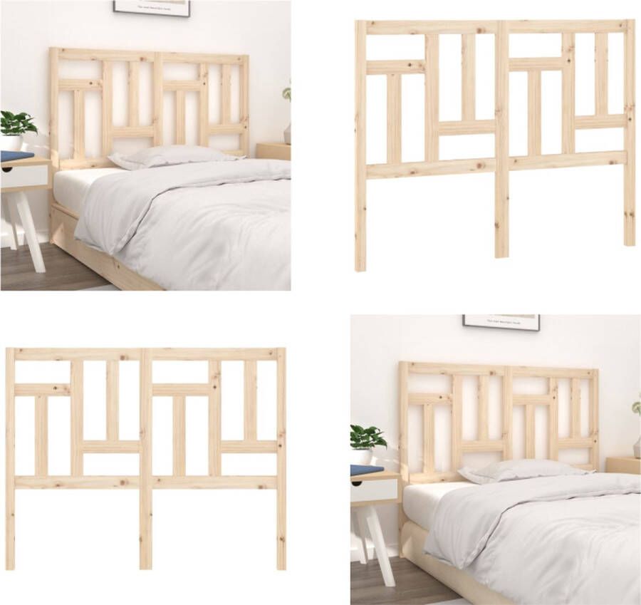 VidaXL Hoofdbord 125-5x4x100 cm massief grenenhout Hoofdbord Hoofdborden Hoofdeinde Houten Hoofdbord - Foto 7