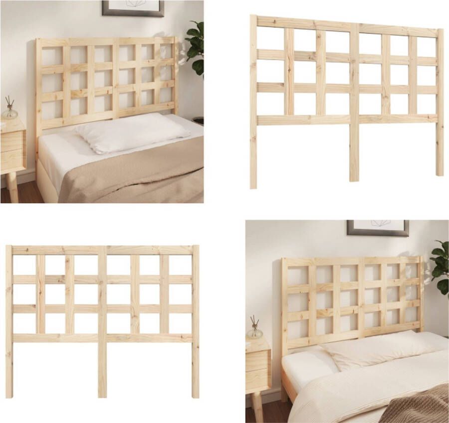 VidaXL Hoofdbord 125-5x4x100 cm massief grenenhout Hoofdbord Hoofdborden Hoofdeinde Houten Hoofdbord - Foto 6