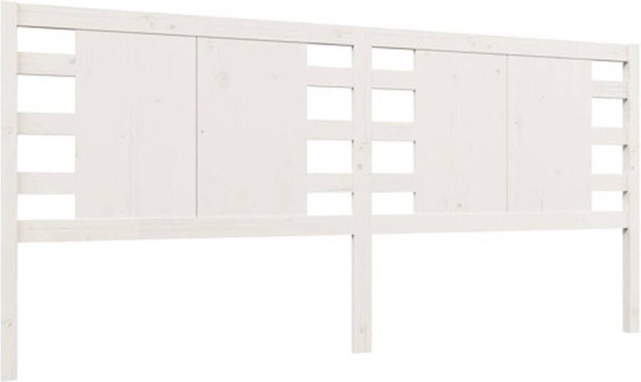 VIDAXL Hoofdbord 126x4x100 cm massief grenenhout wit - Foto 3