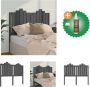 VidaXL Hoofdbord 126x4x110 cm massief grenenhout grijs Bedonderdeel Inclusief Houtreiniger en verfrisser - Thumbnail 1