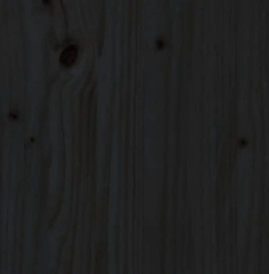 VIDAXL Hoofdbord 126x6x110 cm massief grenenhout zwart - Foto 2