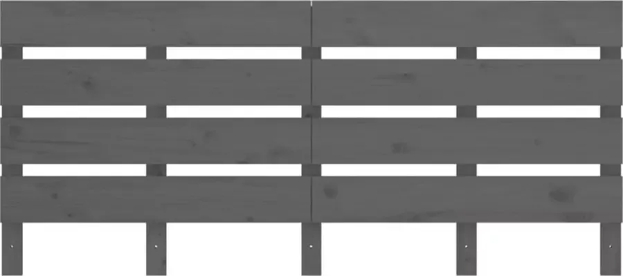 VidaXL Hoofdbord 135x3x80 cm massief grenenhout grijs - Foto 2