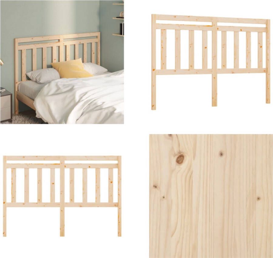 VidaXL Hoofdbord 140x4x100 cm massief grenenhout Hoofdbord Hoofdborden Hoofdeinde Houten Hoofdbord