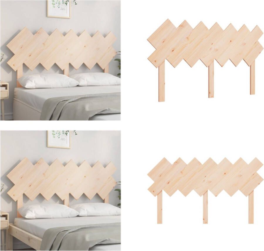 VidaXL Hoofdbord 141x3x80-5 cm massief grenenhout Hoofdbord Hoofdborden Hoofdeinde Houten Hoofdbord - Foto 2