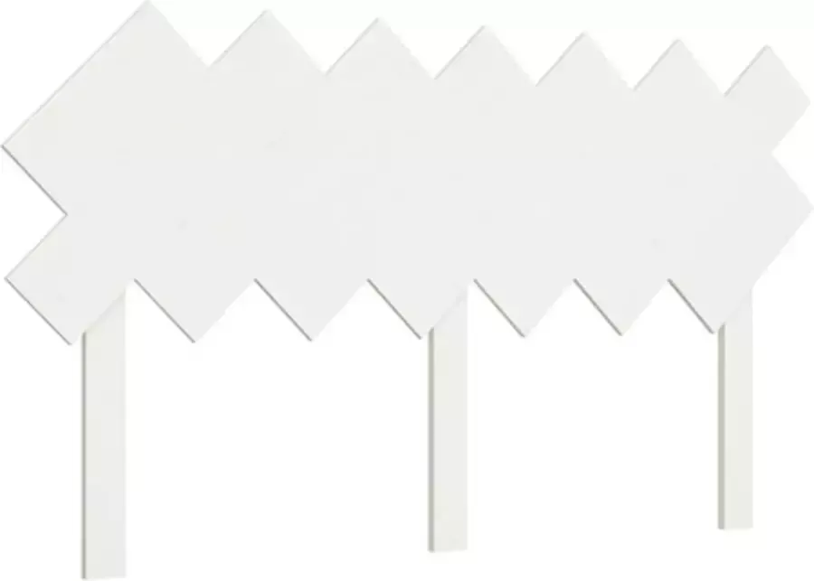 VIDAXL Hoofdbord 141x3x80 5 cm massief grenenhout wit - Foto 3