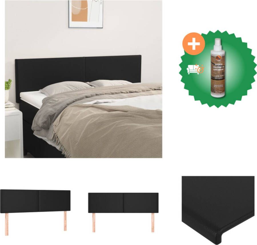 VidaXL Hoofdbord 144 x 5 x 78 88 cm Duurzaam kunstleer Bedonderdeel Inclusief Houtreiniger en verfrisser