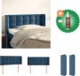 VidaXL Hoofdbord Classic Donkerblauw 93x16x78 88 cm Bedonderdeel Inclusief Houtreiniger en verfrisser - Thumbnail 2