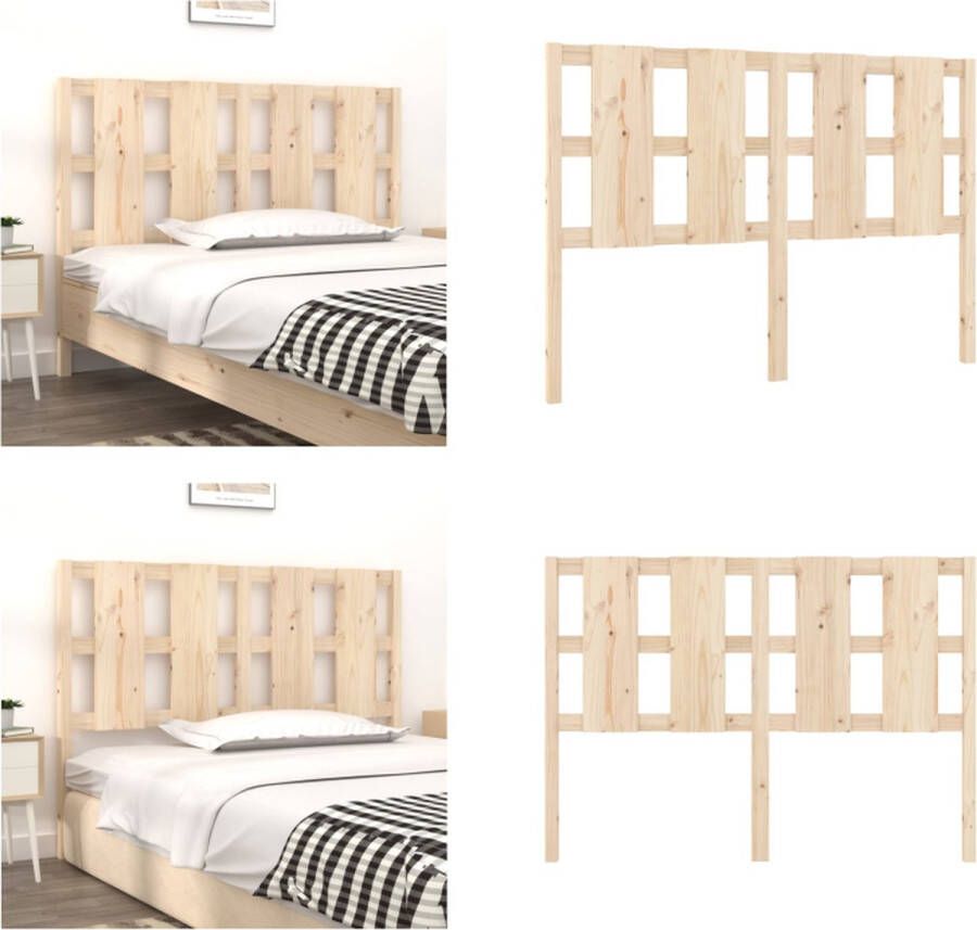 VidaXL Hoofdbord 145 5x4x100 cm massief grenenhout Hoofdbord Hoofdborden Hoofdeinde Houten Hoofdbord