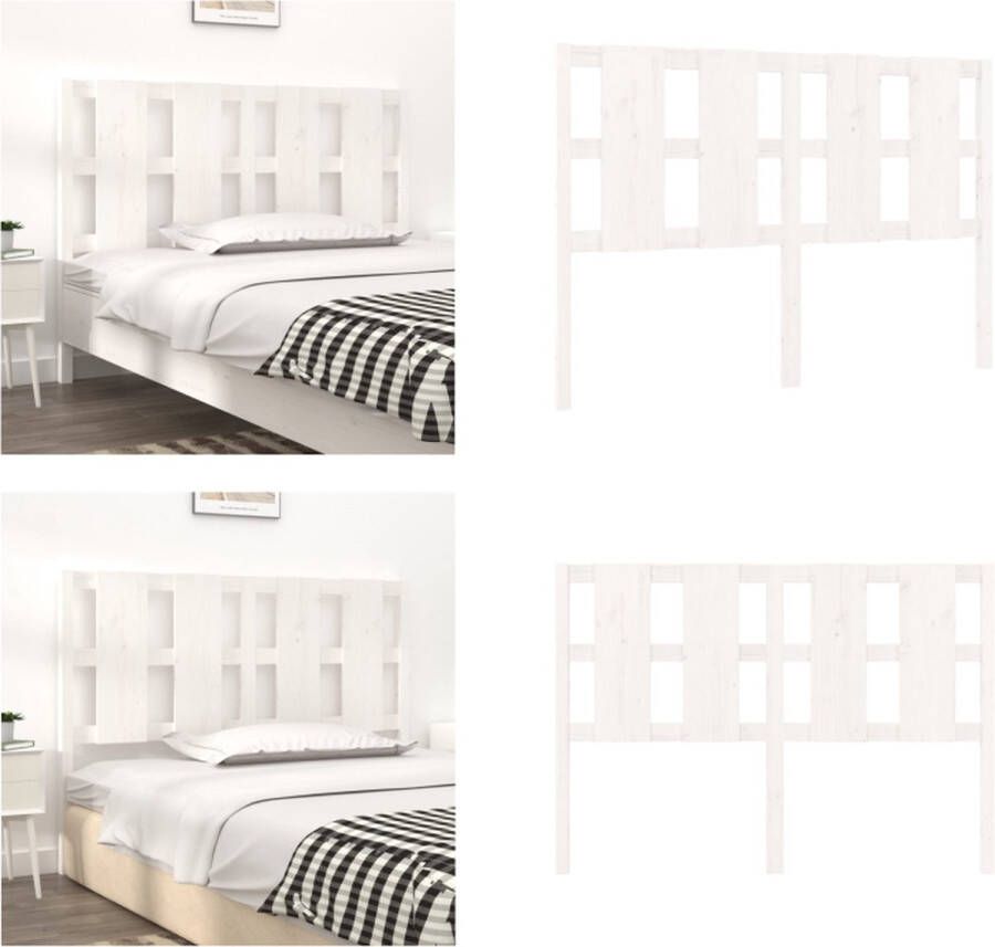 The Living Store Houten Hoofdeinde Rustieke Charme 145.5 x 4 x 100 cm Wit Houten Hoofdbord Hoofdeinde Beddecoratie Rustic Interieur Landelijk Meubilair - Foto 7