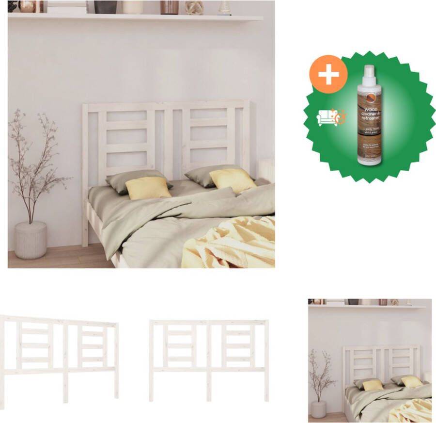 VidaXL Houten Hoofdeinde Rustieke Charme Hoofdbord 146 x 4 x 100 cm Bedonderdeel Inclusief Houtreiniger en verfrisser - Foto 2
