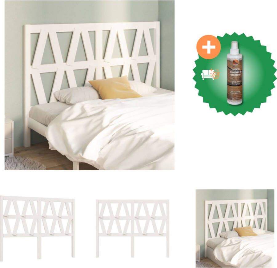 VidaXL Houten Hoofdeinde Rustieke Charme Hoofdbord 146 x 4 x 100 cm Bedonderdeel Inclusief Houtreiniger en verfrisser