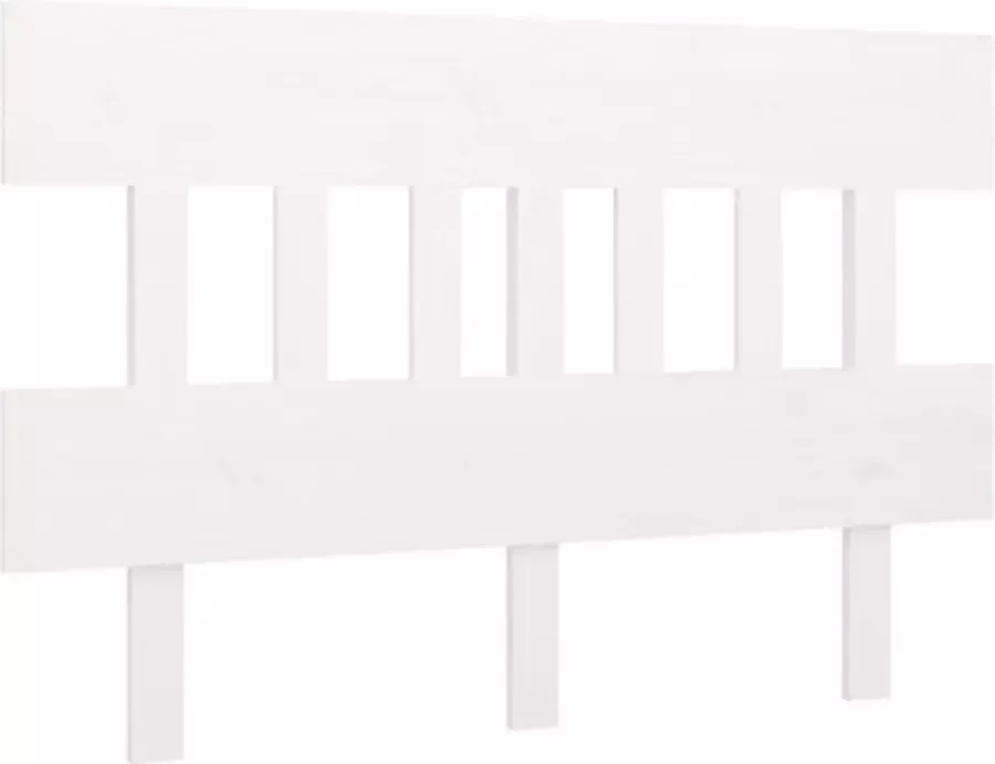 VidaXL Hoofdbord 153 5x3x81 cm massief grenenhout wit - Foto 3