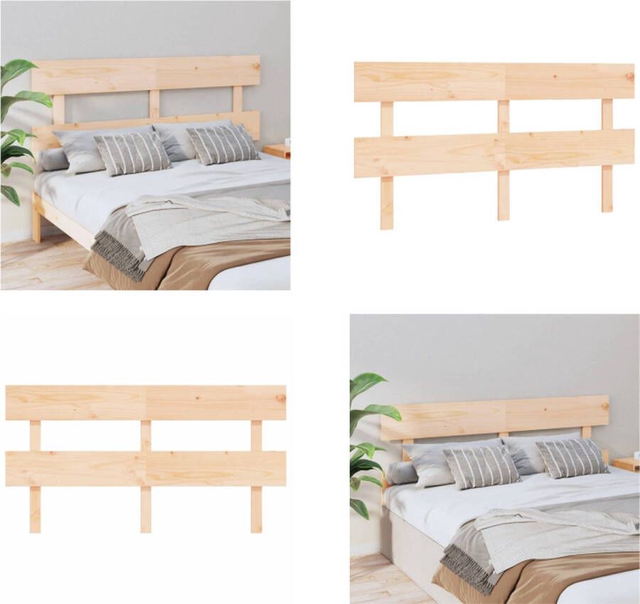 VidaXL Hoofdbord 154x3x81 cm massief grenenhout Hoofdbord Hoofdborden Hoofdeinde Houten Hoofdbord - Foto 1
