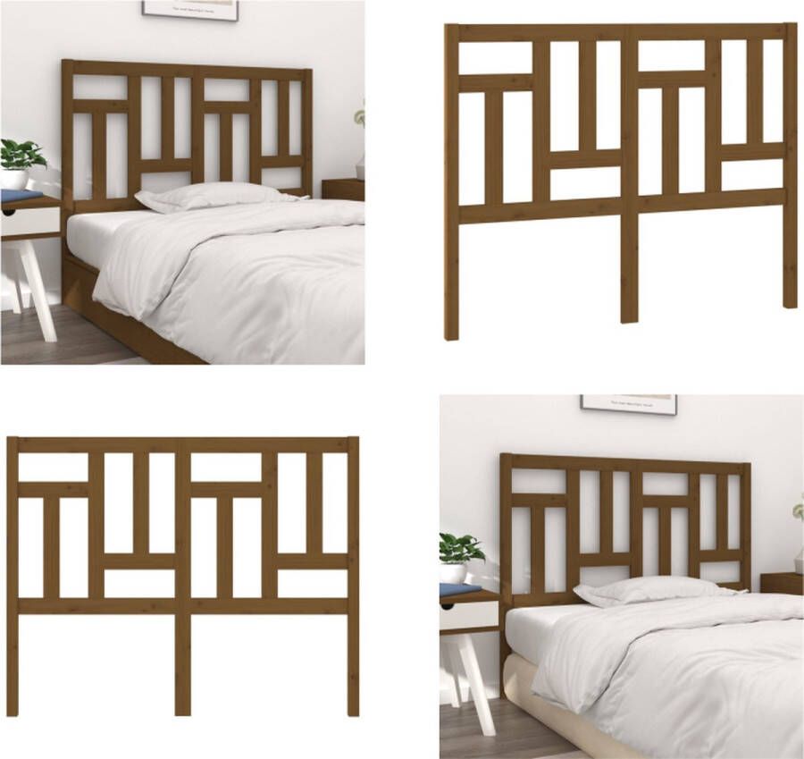 VidaXL Hoofdbord 155-5x4x100 cm massief grenenhout honingbruin Hoofdbord Hoofdborden Hoofdeinde Houten Hoofdbord