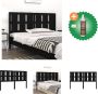 VidaXL Houten Hoofdbord Bedaccessoires 155.5 x 4 x 100 cm Zwart Bedonderdeel Inclusief Houtreiniger en verfrisser - Thumbnail 2