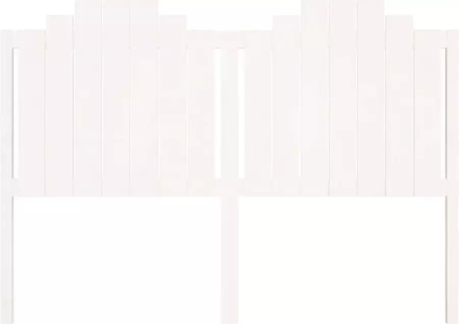 VIDAXL Hoofdbord 156x4x110 cm massief grenenhout wit - Foto 4