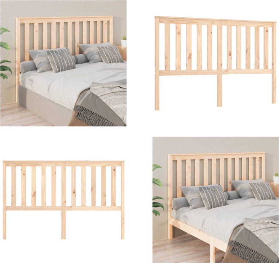 VidaXL Hoofdbord 156x6x101 cm massief grenenhout Hoofdbord Hoofdborden Hoofdeinde Houten Hoofdbord