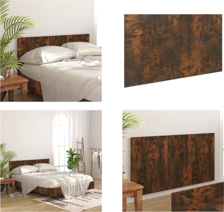VidaXL Hoofdbord 160x1 5x80 cm bewerkt hout gerookt eikenkleurig Hoofdbord Hoofdborden Hoofdeinde Bedeinde - Foto 2