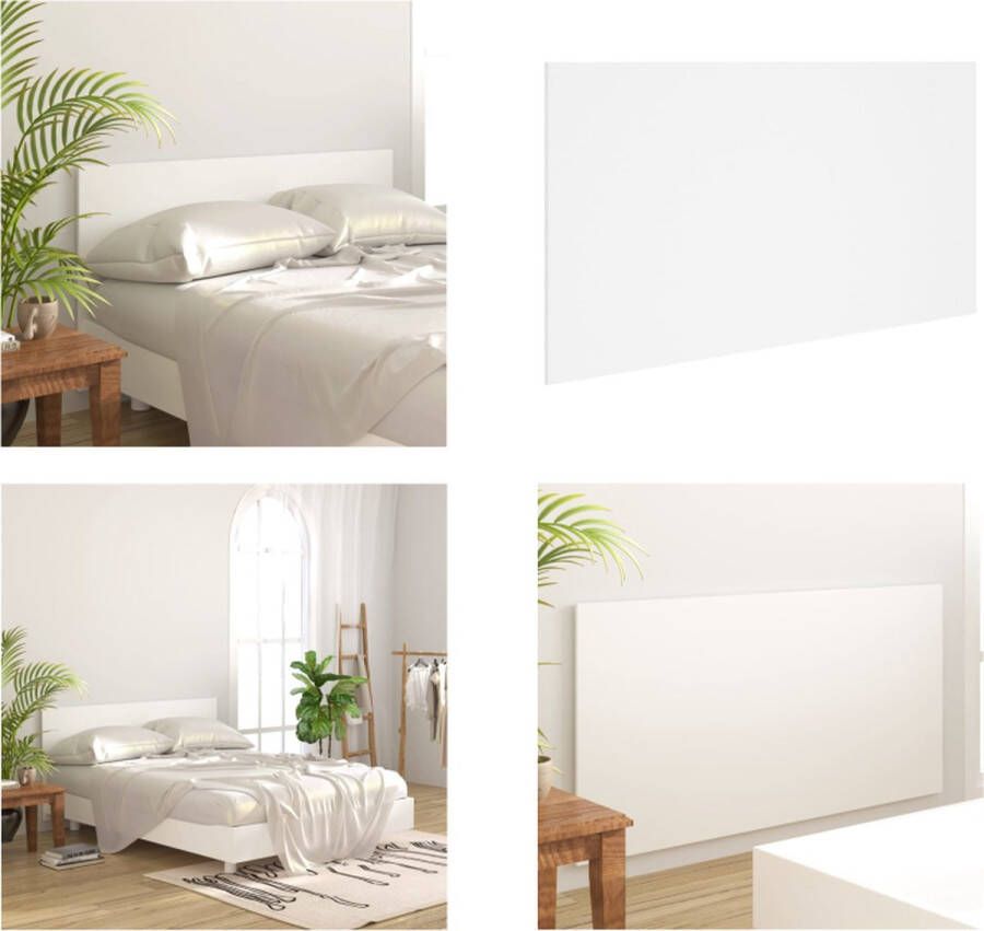 VidaXL Hoofdbord 160x1-5x80 cm bewerkt hout wit Hoofdbord Hoofdborden Hoofdeinde Bedeinde - Foto 1