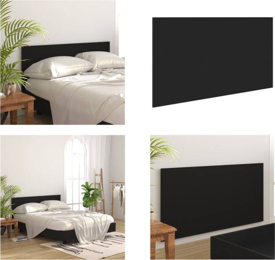 VidaXL Hoofdbord 160x1-5x80 cm bewerkt hout zwart Hoofdbord Hoofdborden Hoofdeinde Bedeinde