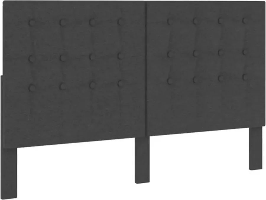 VIDAXL Hoofdbord 160x200 cm getuft stof donkergrijs - Foto 2