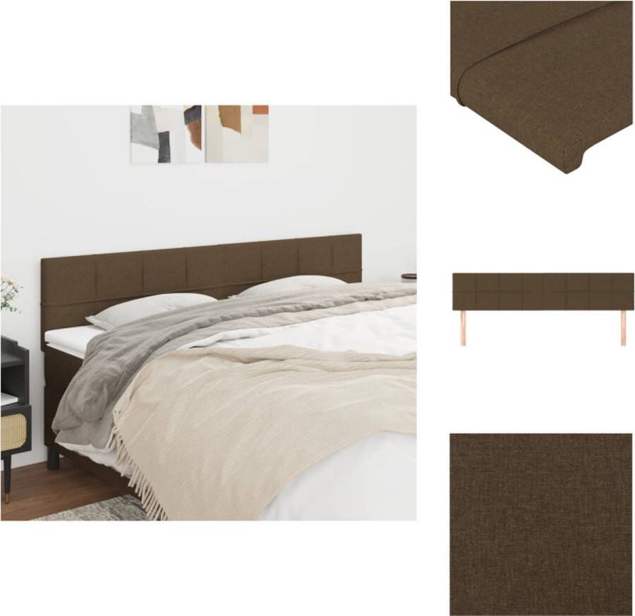 The Living Store Hoofdbord Classic Meubels 80x5x118 128 cm Stof Donkerbruin Hoofd Bord Hoofdkussen Beddecoratie Slaapkamerstijl Classic Style - Foto 3