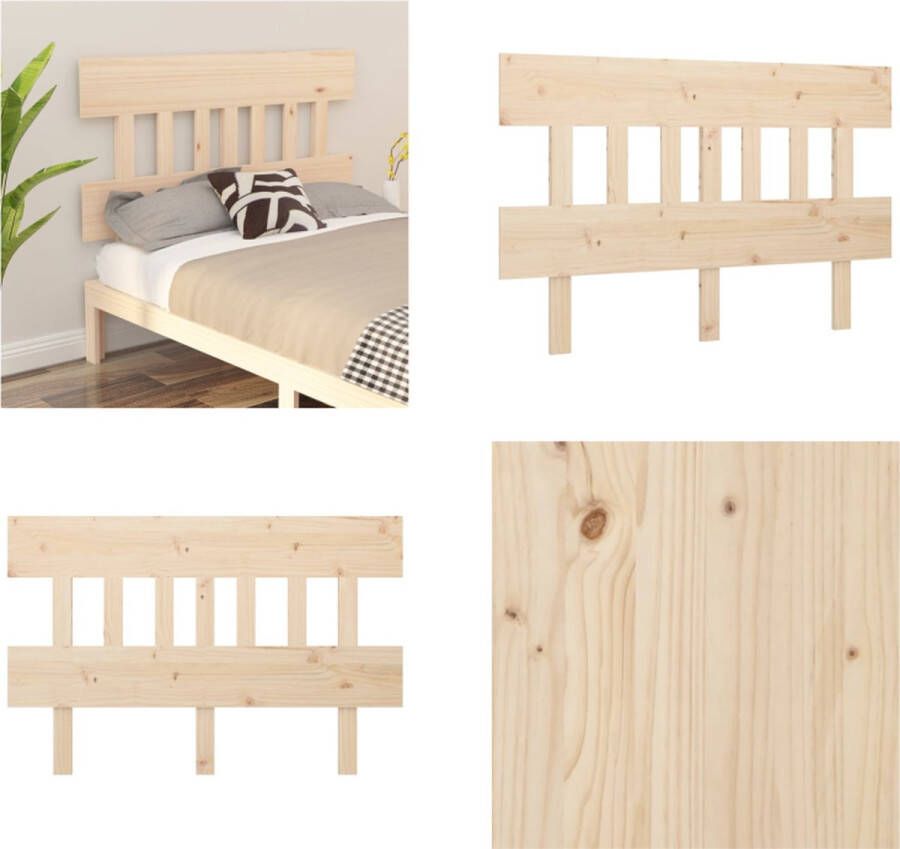 VidaXL Hoofdbord 163 5x3x81 cm massief grenenhout Hoofdbord Hoofdborden Hoofdeinde Houten Hoofdbord