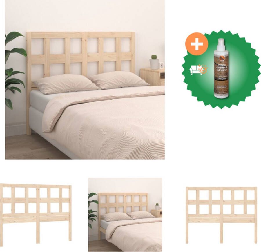 VidaXL Houten Hoofdeinde Stijlvolle Toevoeging aan Je Bedframe Grenenhout 165.5 x 4 x 100 cm Rustiek Bedonderdeel Inclusief Houtreiniger en verfrisser - Foto 2